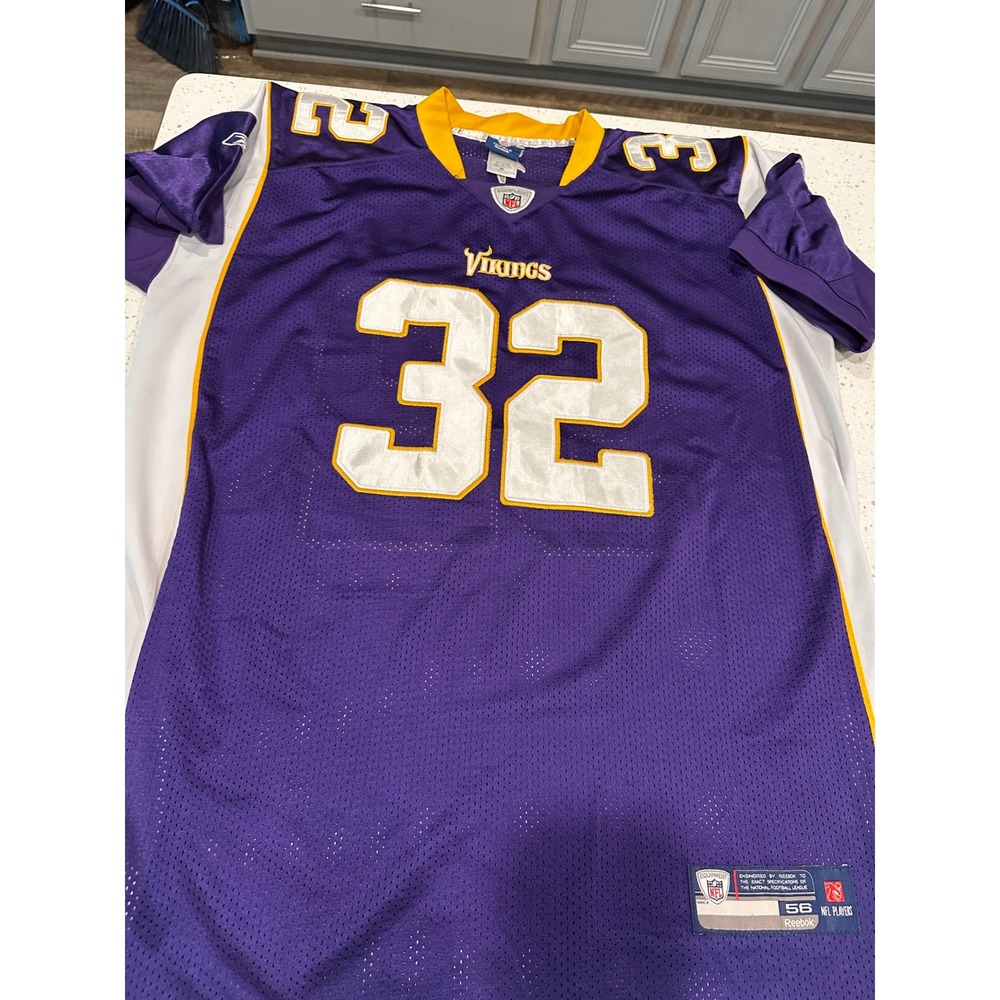 Reebok NFL Minnesota Vikings Toby Gerhart 32 On-Field Jersey Purple Size 56